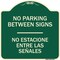 Signmission No Parking Between Signs No Estacione Entre Las Senales Heavy-Gauge Alum, 18" x 18", G-1818-23761 A-DES-G-1818-23761 - alternate 1